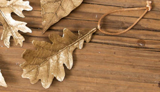 Gold Finished Leaf Ornament - Choose Style