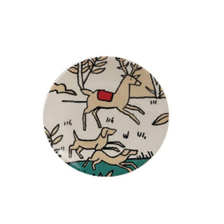 Stoneware Dish with Winter Scene & Reindeer - Choose Style