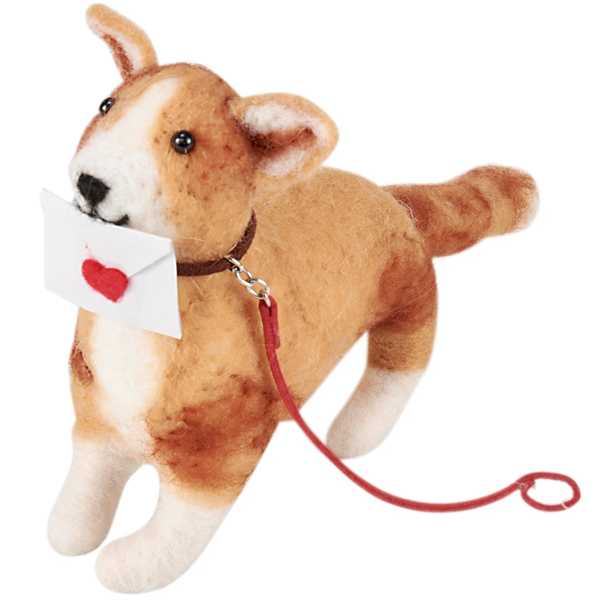 Felt Dog with Love Letter