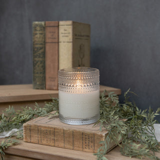 5" Dotted Glass 3d Flameless Wax Candle - More Coming Soon