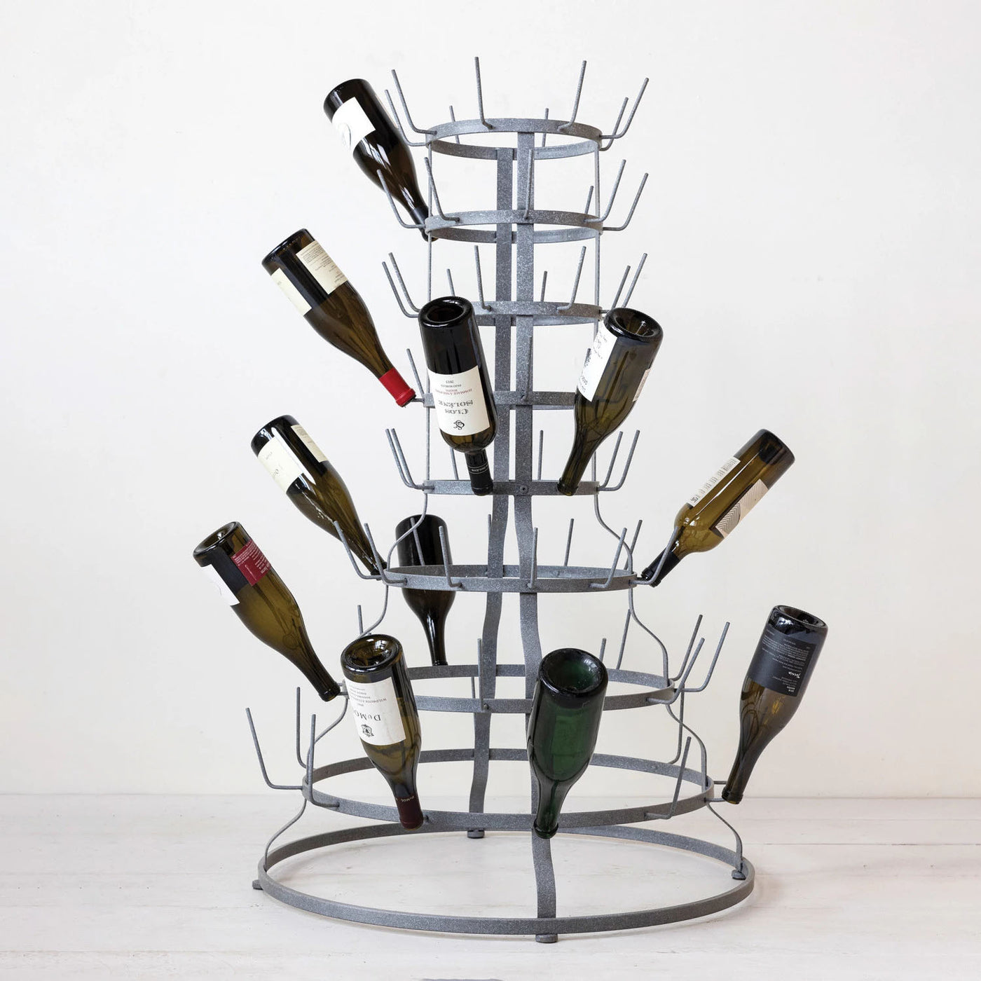 Vintage Style French Bottle Drying Rack