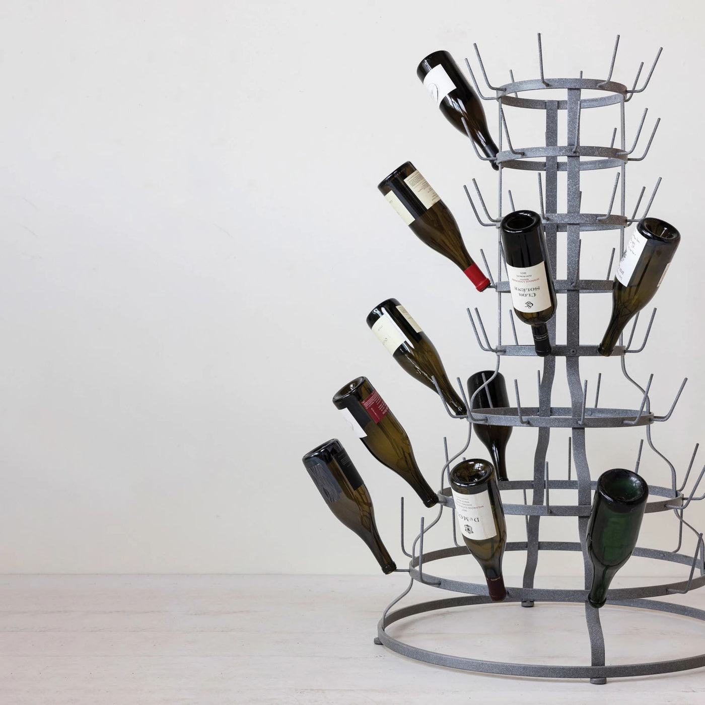 Vintage Style French Bottle Drying Rack