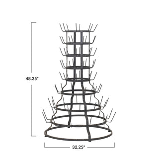 Vintage Style French Bottle Drying Rack