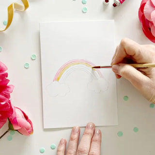 Set of 8 Paintable Watercolor Fairytale Notecards