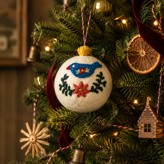 Felted Wool Folk Art Ornament - Choose Style