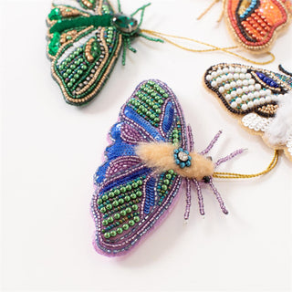 Beaded Moth Ornament - Choose Colors