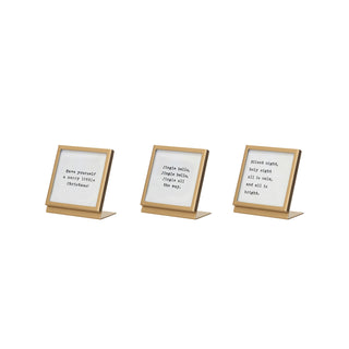 Gold Holiday Saying Frame with Easel – 3 Styles