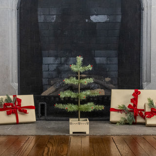 18" Green Feather Tree