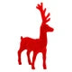 11.5" Flocked Reindeer - Choose Red or Pink