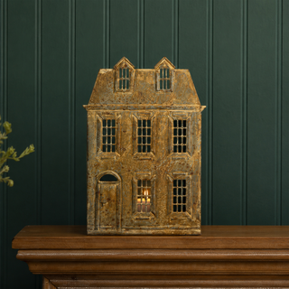 Antiqued House Silhouette Tea Light Holder - Choose Style
