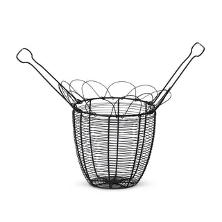 Artisan Handmade Folding Iron Egg Basket