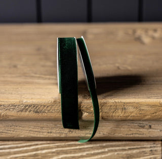 Emerald Green Velvet Ribbon - Choose Size