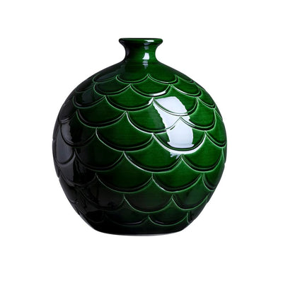 Bergs Potter Glazed Emerald Green Vase