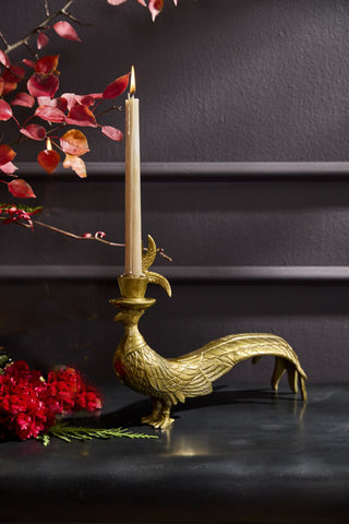 Emerson Pheasant Taper Holder - Eric and Eloise Collection- Preorder
