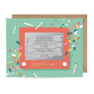 Birthday Card Scratch-A-Sketch