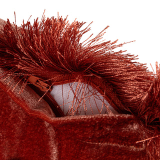 20" Eyelash Fringe Velvet Pillow