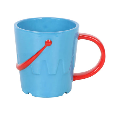 Bucket Shaped Ceramic Mug with Shovel Spoon