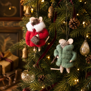 Cozy Winter Mouse Ornament - Choose Style