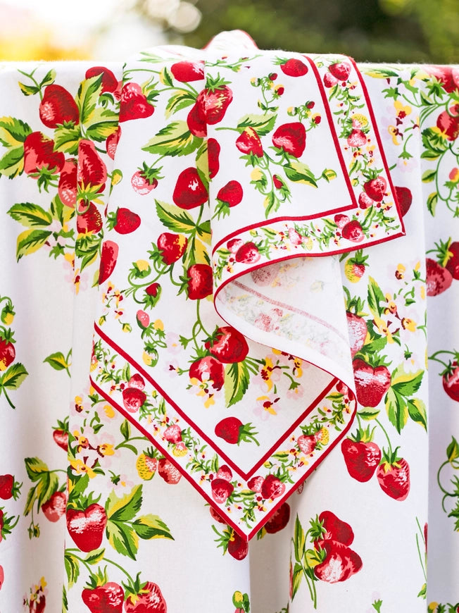 April Cornell Strawberry Basket Napkins Set of 4