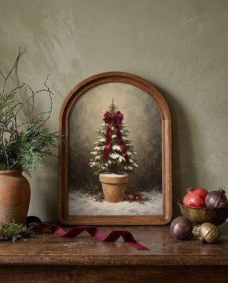 Arched Tree with Bow Framed Art