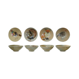 Hand-Painted Autumn Stoneware Bowl - Choose Style
