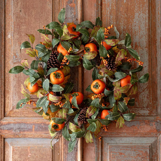 24" Autumn Persimmon Wreath