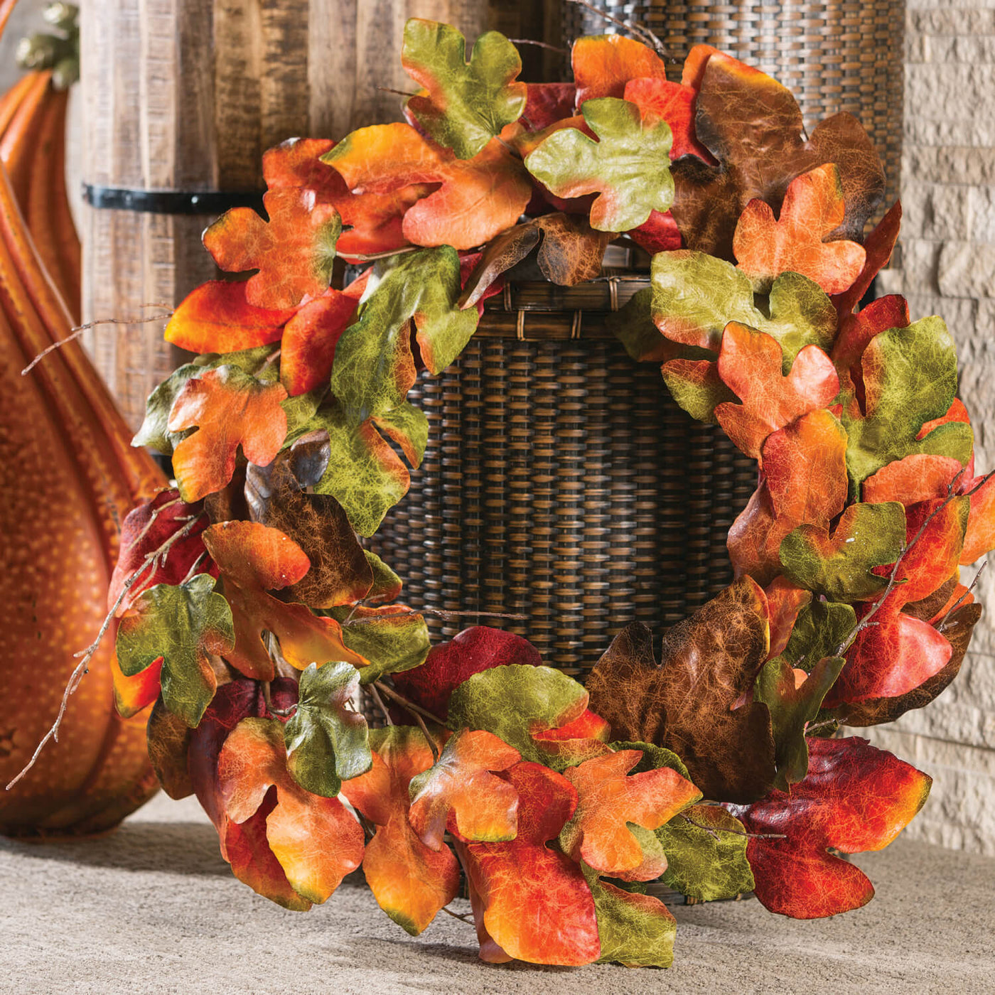 33" Fall Leaves Wreath