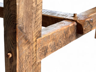 French Style Reclaimed Wood Farmhouse Dining Table - Choose Size