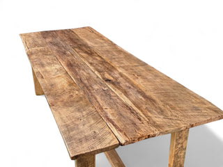French Style Reclaimed Wood Farmhouse Dining Table - Choose Size