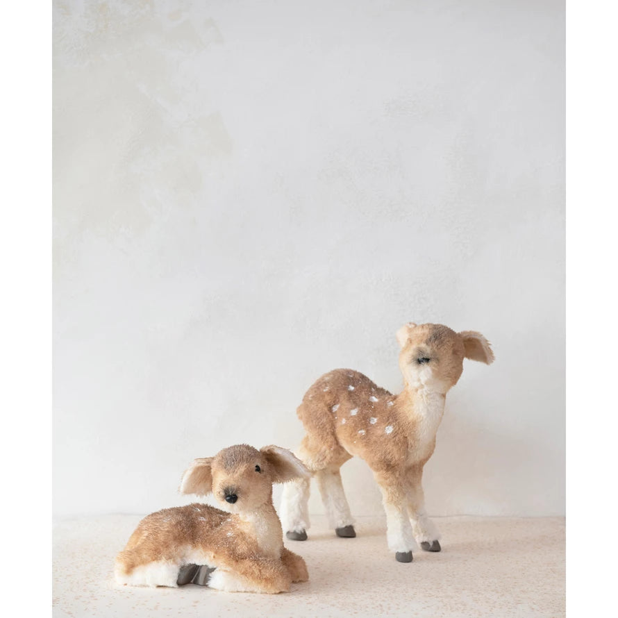 Faux Fur Fawn - Choose Standing or Sitting