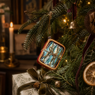 Tin of Sardines Glass Ornament