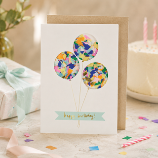 Balloon Confetti Shaker Birthday Card
