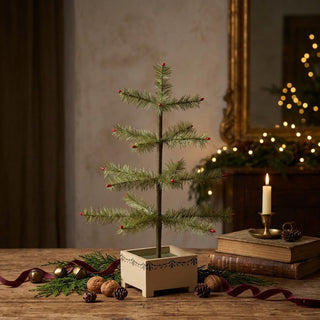 18" Green Feather Tree