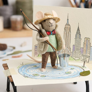 Fishing Felt Mouse
