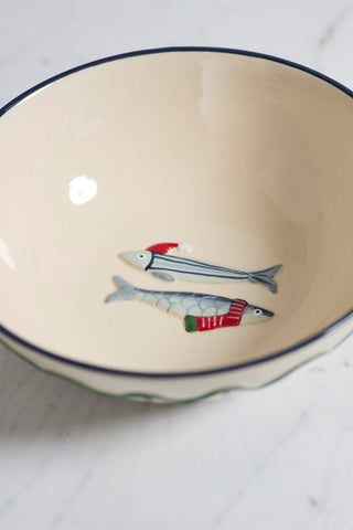 Festive Fish Serving Bowl