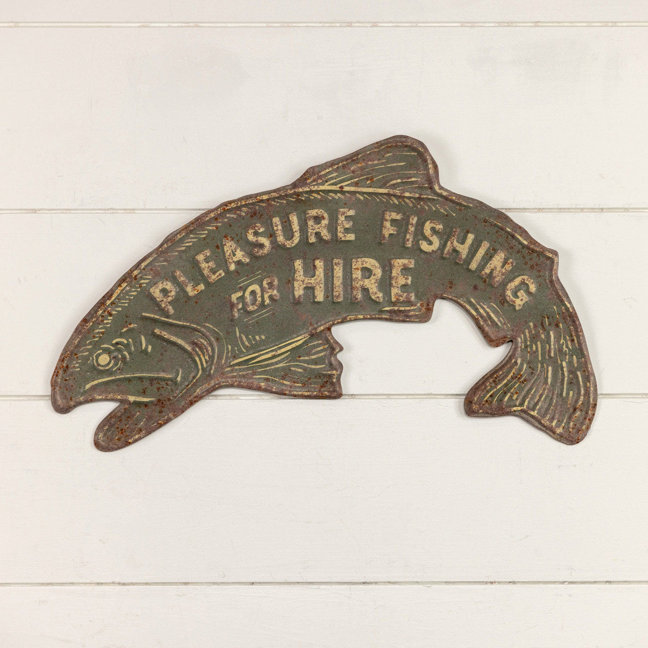 Rustic Style Fishing Sign
