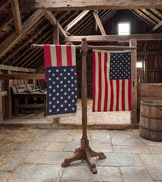 Antiqued Tea-Stained American Flag - Choose Size