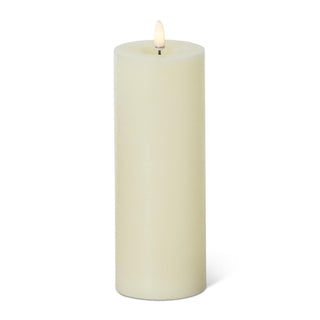 8" Cream Wick Touch for Off and On LED Pillar Candle w/Timer - Choose Size