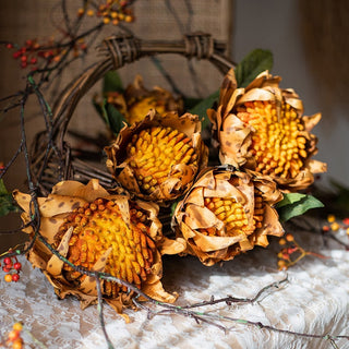 22" Flannel Sunflower Stem - Yellow Seeds