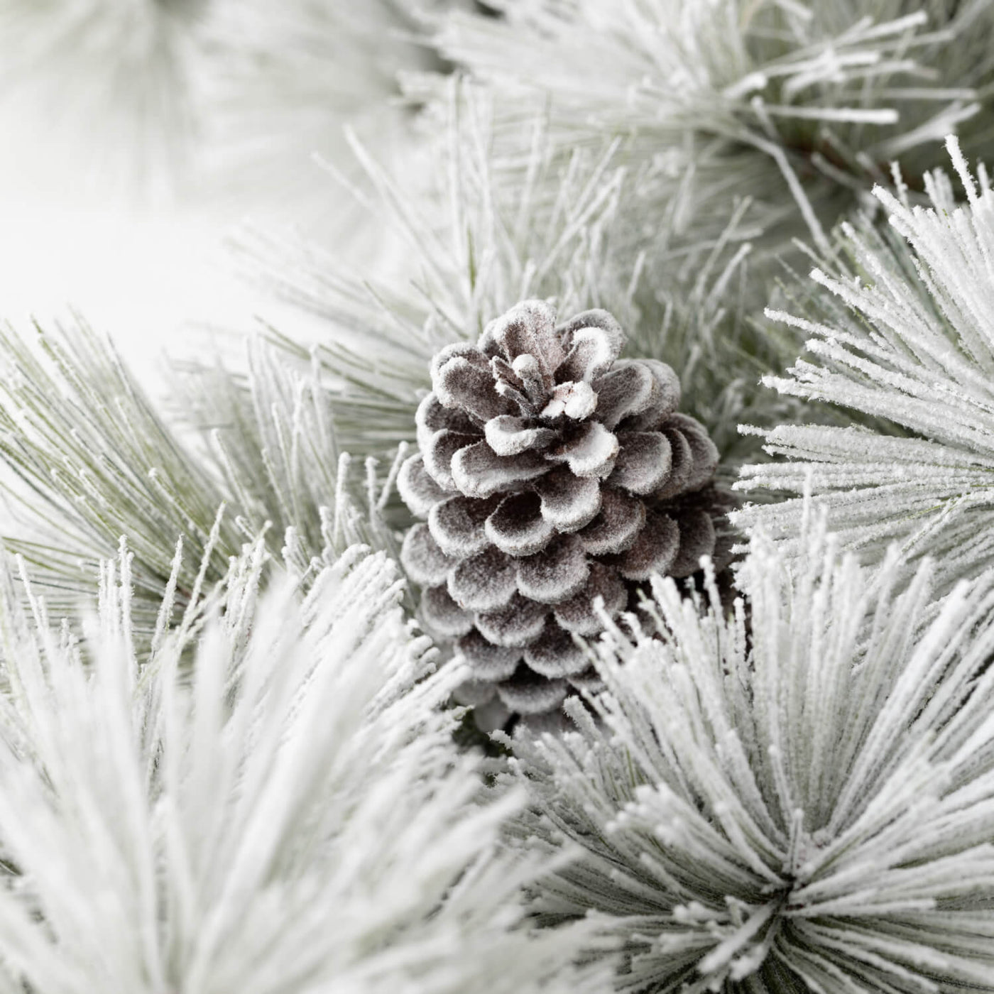 Flocked Pine and Cone Garland