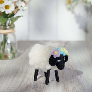 Floral Felt Sheep Critter