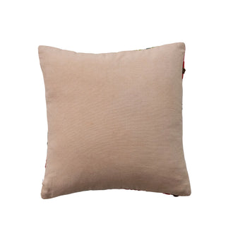 18" Square Embroidered Floral Pillows