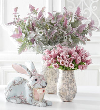 Blue Floral Patterned Easter Bunny