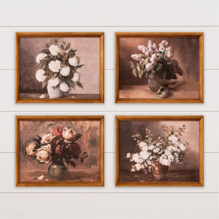 Set of 4 Gold Framed Still Life Botanical Prints