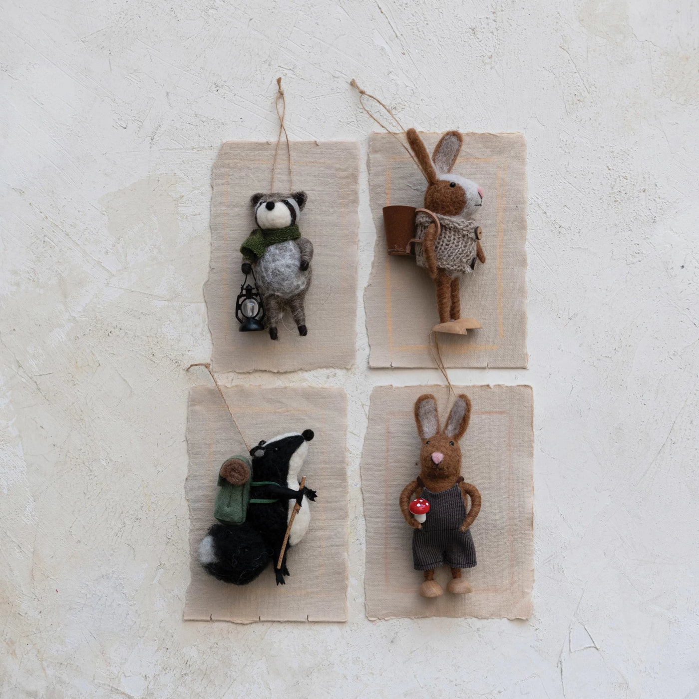 Forest Friends Felt Ornaments - Choose Style