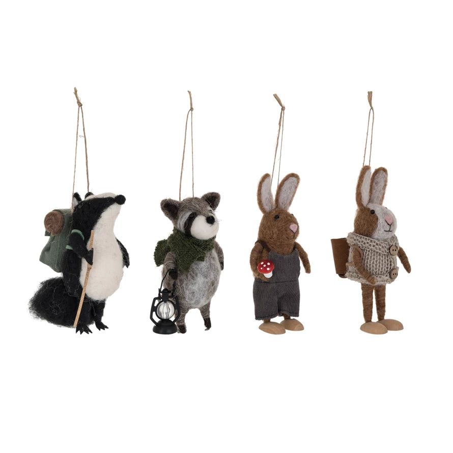 Forest Friends Felt Ornaments - Choose Style