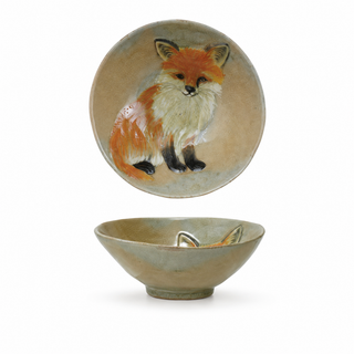 Hand-Painted Autumn Stoneware Bowl - Choose Style