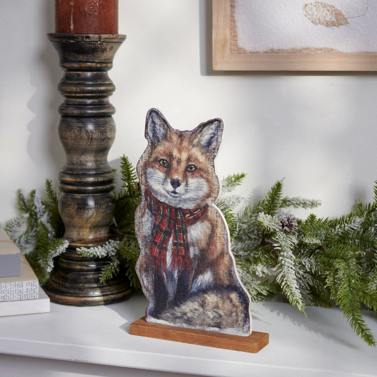 Standup Wooden Holiday Fox