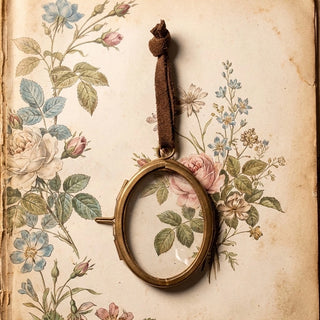 Small Hanging Oval Brass Frame