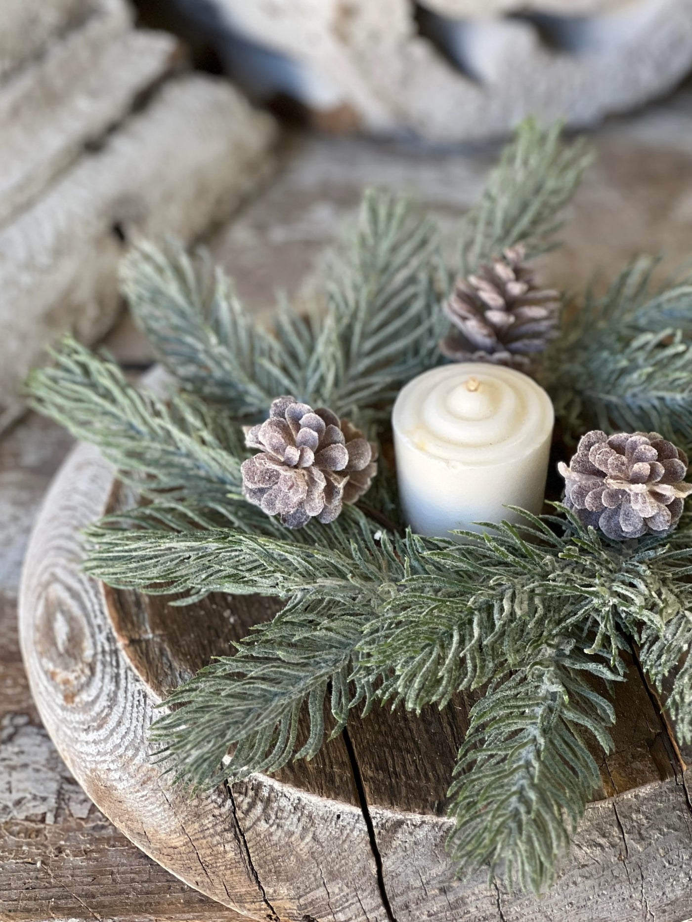 Frasier Fir Taper Candle Ring